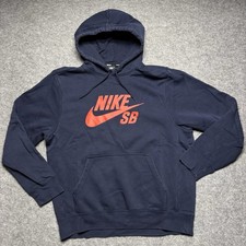 Nike Hoodie SB Icon Men  s Pullover Blue L Sweatshirt Skateboard EUC AJ9733-010 