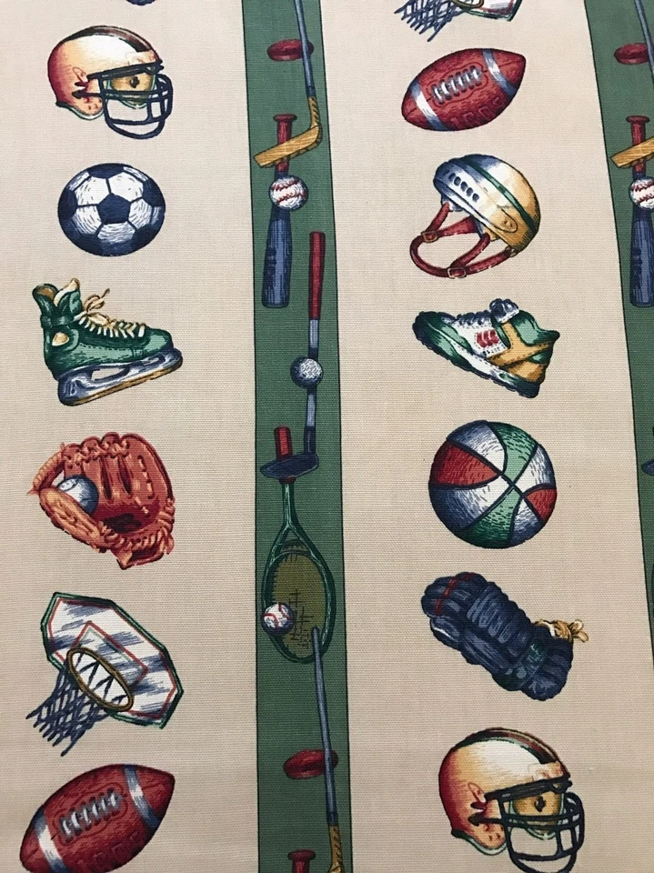 Bloomcraft Sports Fan Cotton Woven Fabric Soccer, Football Tennis 7/8 YARD PIECE - Image 3 of 4