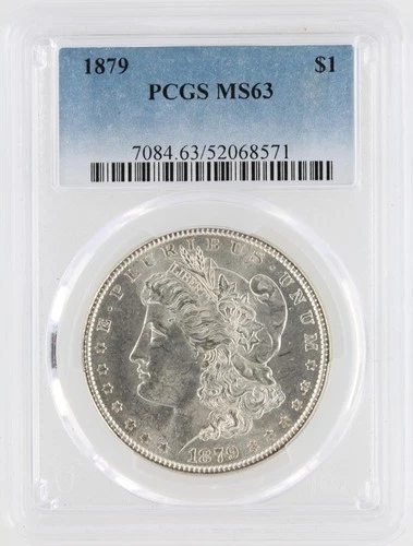 1879 Morgan Silver Dollar PCGS MS63 S$1 Philadelphia Minted No Reserve