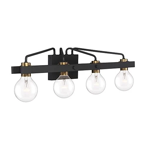  Ravella 4-Light Bathroom Vanity Light Fixture, Black, 94204-BK  - Picture 7 of 7