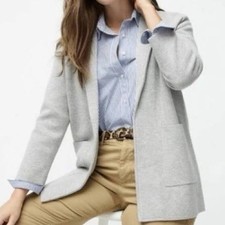 J. Crew NWT 365 Sophie Open Front Sweater Blazer in Heather Gray Size 2X
