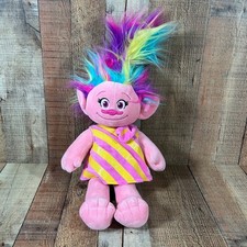 Build a Bear Workshop Pink Trolls World Tour Plush Poppy Rainbow Hair Dress