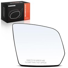 Right Passenger Side Heated Mirror Glass with Backing Plate - Compatible with