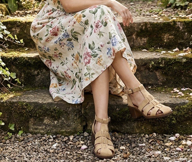 Cómodas SANDALIAS INFORMALES INTELIGENTES DE MODA SUEADE MARRÓN talla 6 = 39