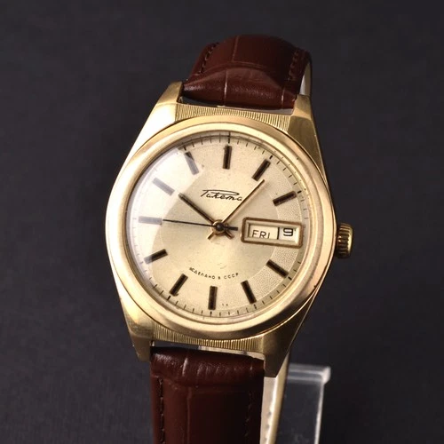 Restored! RAKETA "Rolex" USSR Day/Date Men's Watch. Vintage Soviet