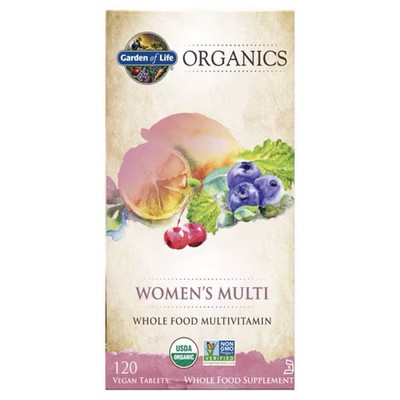 2 X Garden of Life Organics Women's Multi -- 120 Vegan Tablets