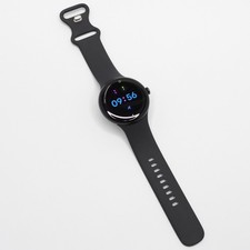 Google Pixel Watch 3 45mm Wi-Fi Aluminum Case Matte Black Small Obsidian Band