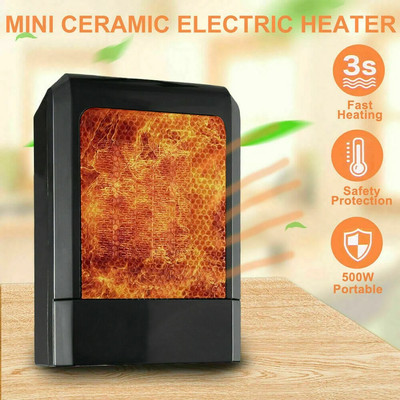 500W Mini Ceramic Electric Heater Heating Fan Portable Winter Warmer Supplie