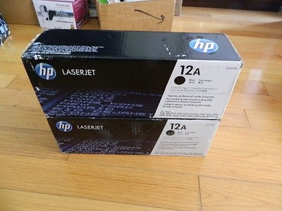 2 GENUINE HP 12A Q2612A TONER CARTRIDGES LaserJet 1010 1020 3015 3020 M1319f mfp
