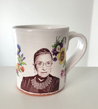 Ruth Bader Ginsberg RGB Earthenware Mug Justin Rothshank colorful flowers 4