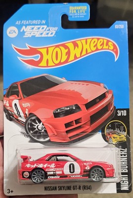 Hot Wheels Nissan Skyline GT-R (R34) 83/250 Need For Speed Night Burnerz 3/10