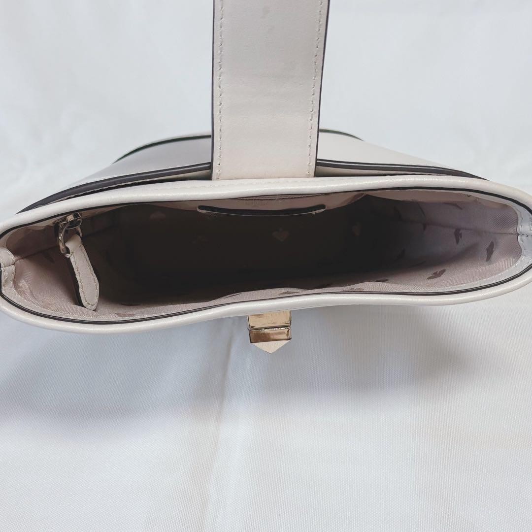 Kate Spade Audrey Leather Shoulder Bag Beige 2Way Crossbody Women's Authentic thumbnail 11