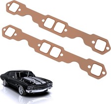  2PCS Header Collector Gasket, Exhaust Seal, Copper Port Gasket