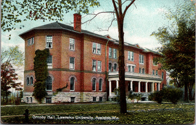 Postcard Ormsby Hall Lawrence University Appleton Wisconsin