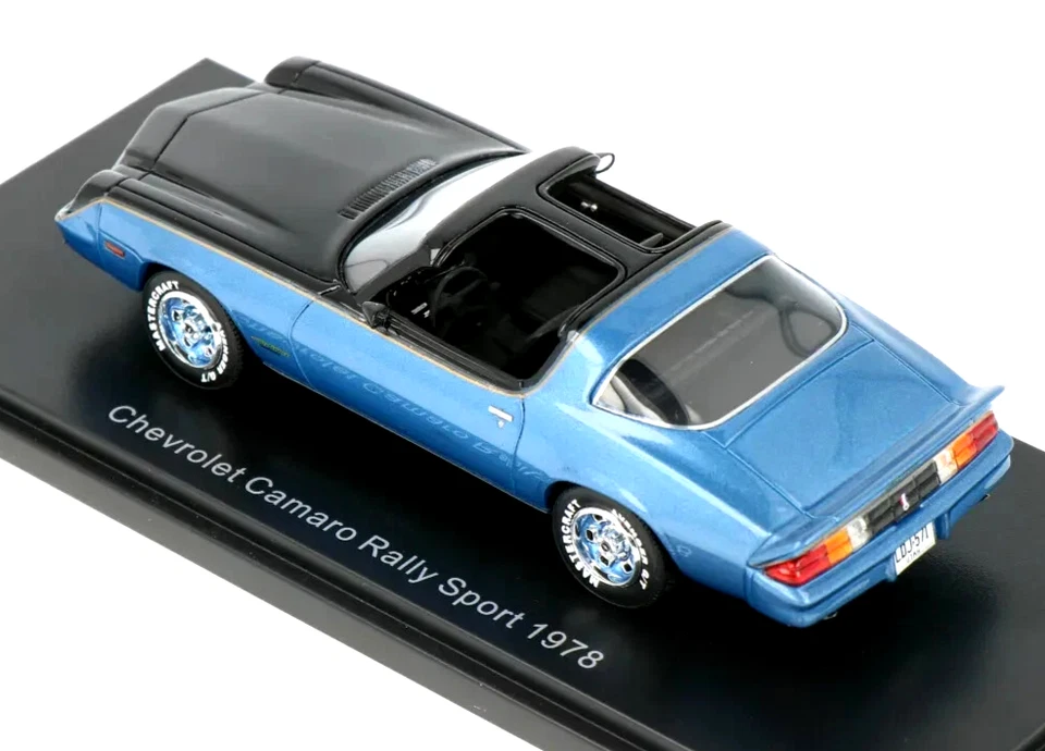 wonderful resin-modelcar 1/43 CHEVROLET CAMARO RALLY SPORT 1978 - bluemet./black - Image 2 of 2