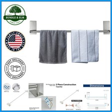 Contemporary 24-Inch Towel Bar with Brushed Nickel Finish and Easy Installation