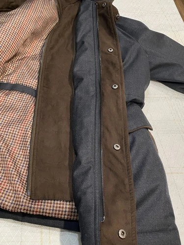 Johnston & Murphy  (Men's LRG.)  Wool  Blend Front Zip/Snap Coat - EUC !! image 7