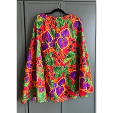 vintage LESLIE FAY SEPARATES sz M bold floral full skirt EUC
