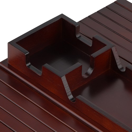 Couch Arm Tray Detachable Couch Cup Holder Tray Phone Holder Foldable Lounge Red - Picture 6 of 10
