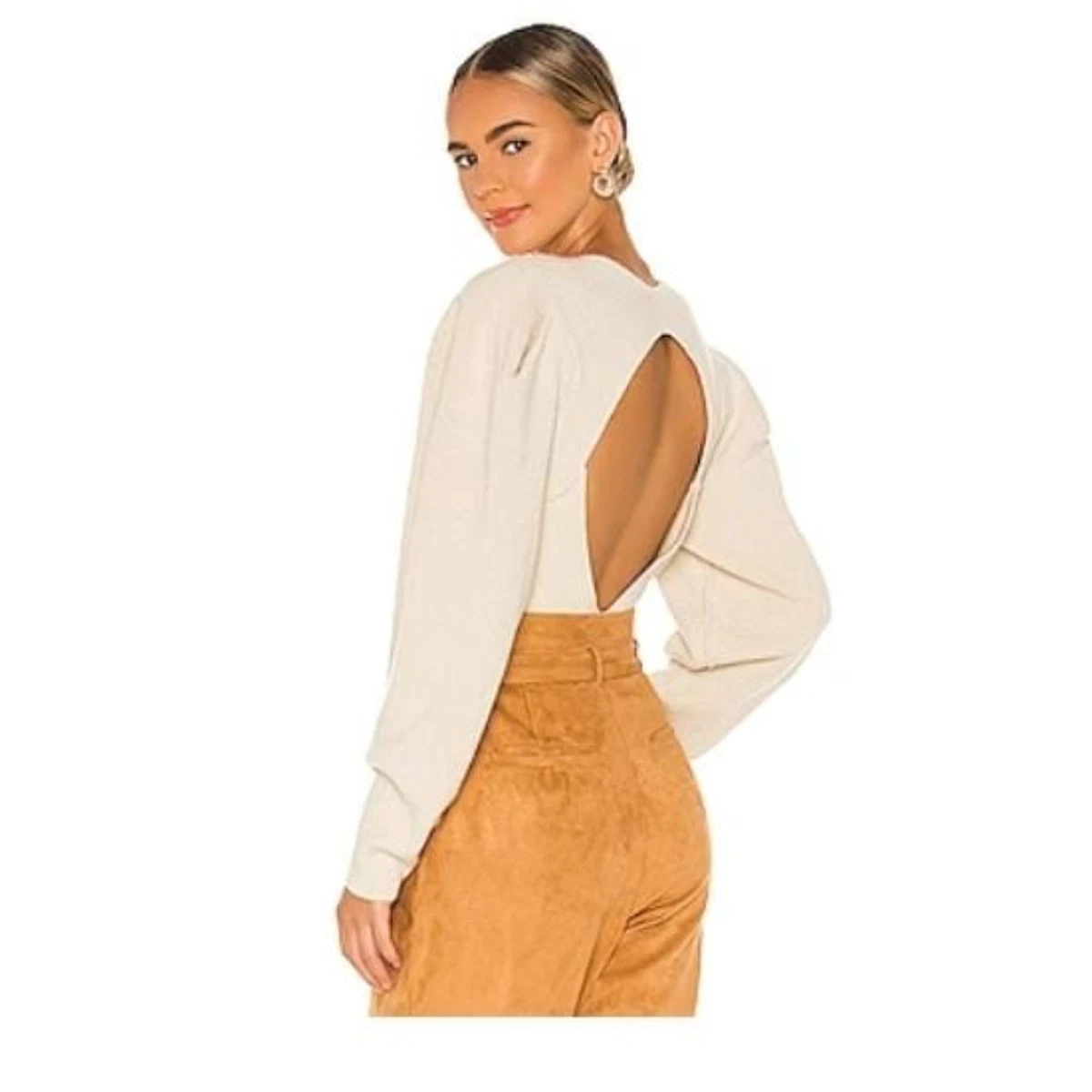 Free people open back best sale sweater