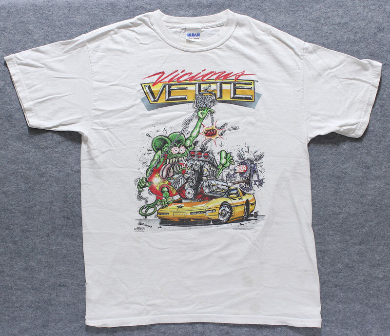 Ed Big Daddy Roth Rat Fink Vicious Vette T-Shirt sz M 2000s