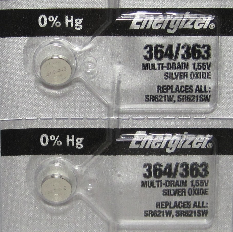 ENERGIZER 364 363 SR621W SR621SW WATCH BATTERY NEW x 2 eBay