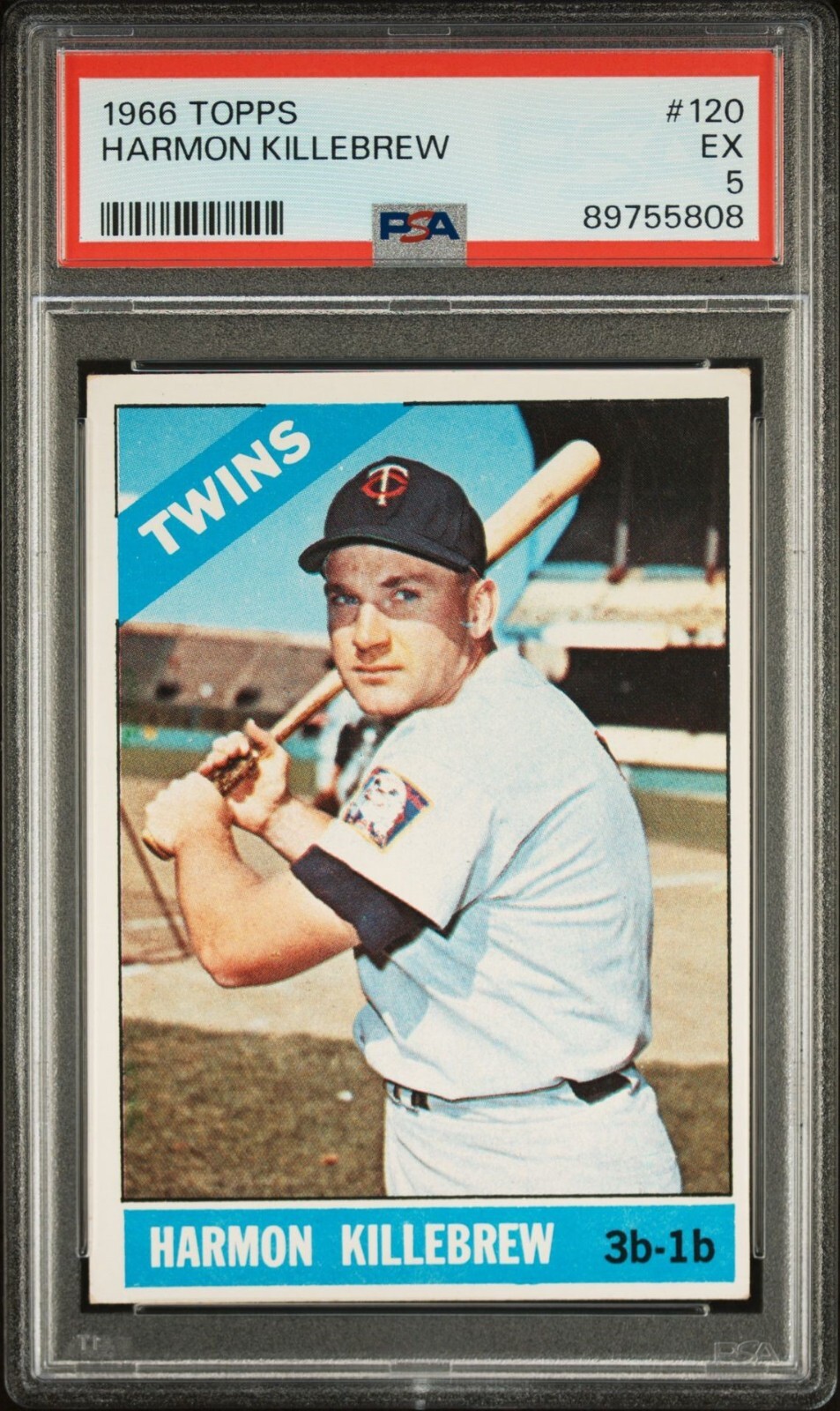 1966 Topps Harmon Killebrew Minnesota Twins Baseball Card #120 PSA 5 EX