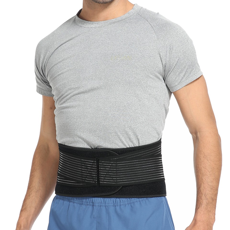 Unisex Lower Back Lumbar Support Belt Breathable Waist Brace for Pain ...