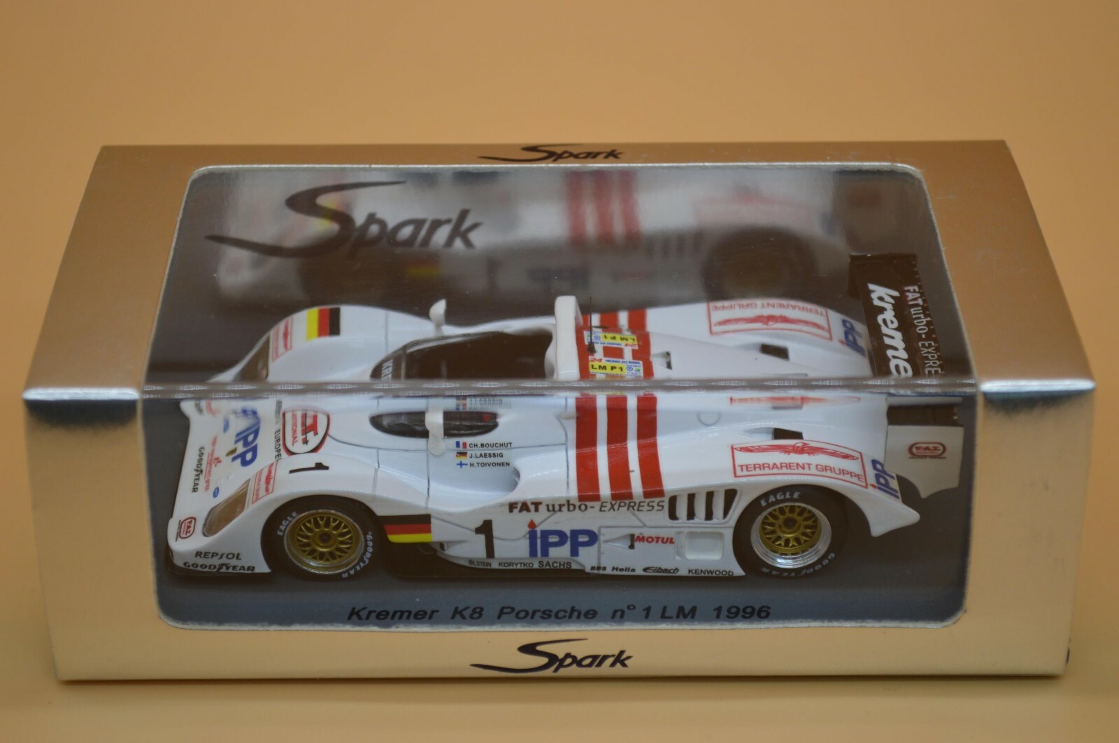 Spark S0325 - 1:43 Scale Model Of A Kremer K8 Porsche Number 1 Le Mans 1996
