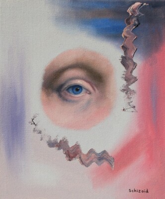ORIGINAL Frauen Blauäugiges Portrait Ölgemälde Figuren Auge Menschen Wandbild