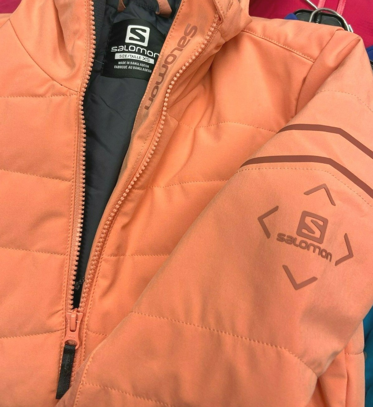 Giacca da sci Salomon Edge $250 taglia XS S M L XL NUOVA CON ETICHETTE 2020 isolata polvere corallo mattoni