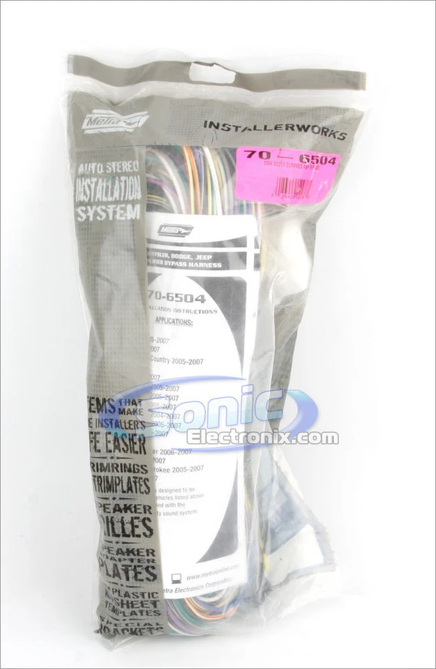 Обходной жгут усилителя Metra 70-6504 для Chrysler/Dodge/Jeep 2004-09 годов выпуска - Изображение 3 из 3