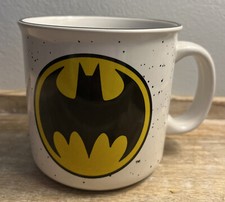 DC Comics Batman Coffee Cup Oversized 20 oz Mug White Black Yellow