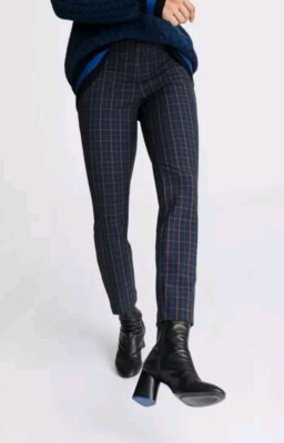 Rag & Bone Simone pants Italian Check Slim Fit Cropped Size 4