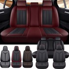 For Nissan Car Seat Cover Full Set 5 Seat Leather Front Rear Protector Cushion