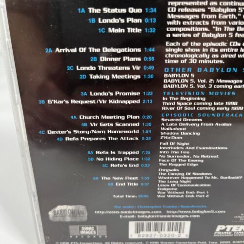 Babylon 5: And The Rock Cried Out CD Christopher Franke - VGC, Case Crack - Picture 8 of 13