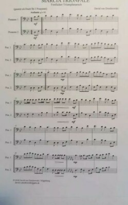 Musiknoten : MARCIA TRIONFALE - Duett für 2 Posaunen (Euphonium /Bariton).