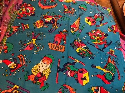 Lush   Knot Wrap Furoshiki    Weihnachten Christmas   Skiing Elves 2019