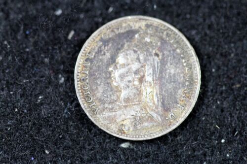1893 - Victoria 3 Pence Coin Great Britain!! #H17589
