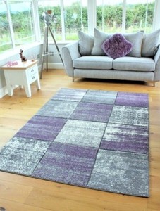 New Modern Mauve Silver Grey Good Quality Small Large ...