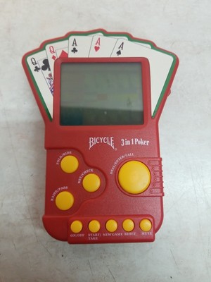Techno Source 2004 Bicycle 3 in 1 Poker Handheld Electronic Game