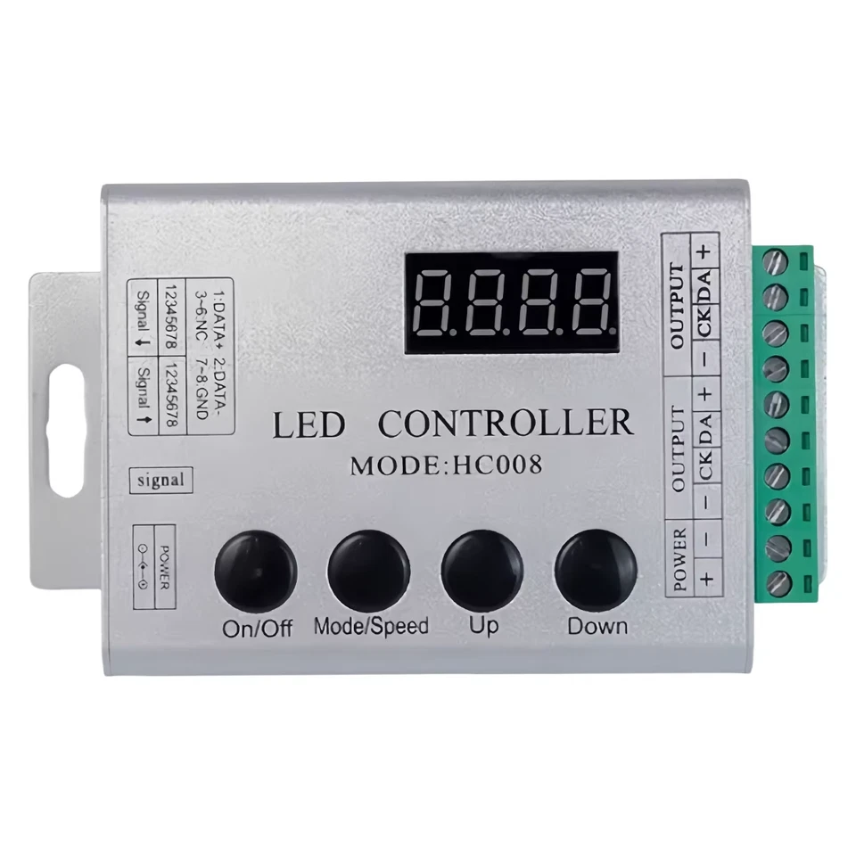 HC008 4Keys DC 5V 12V 24V programmable RGB led pixel controller 133 effect modes - Image 4 of 4