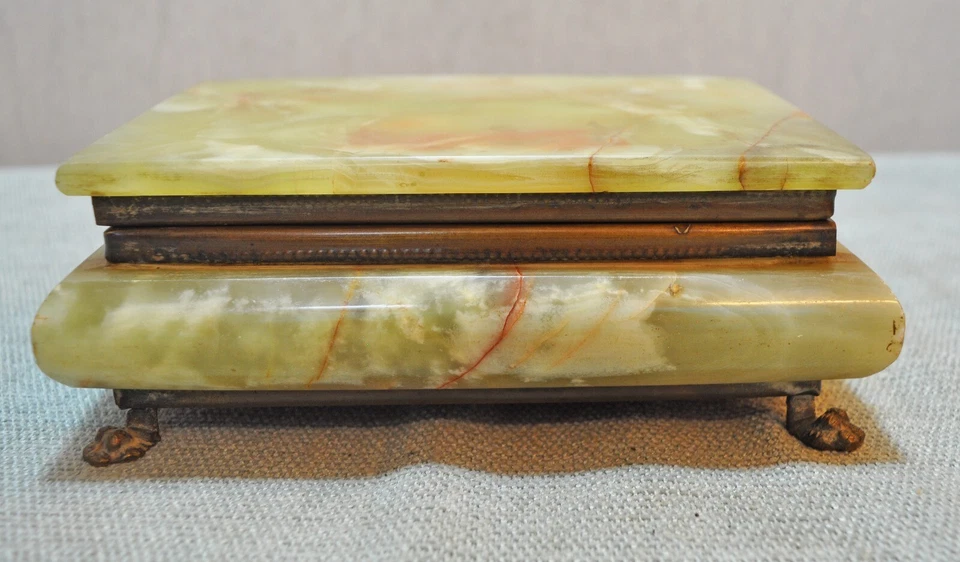 Joyero de piedra artesanal vintage antiguo original Foto 2 de 4