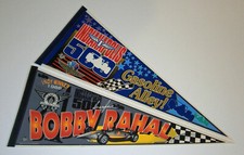 (2) 1986 Bobby Rahal Indy 500 Champs pennants Lot Gasoline Alley Indianapolis