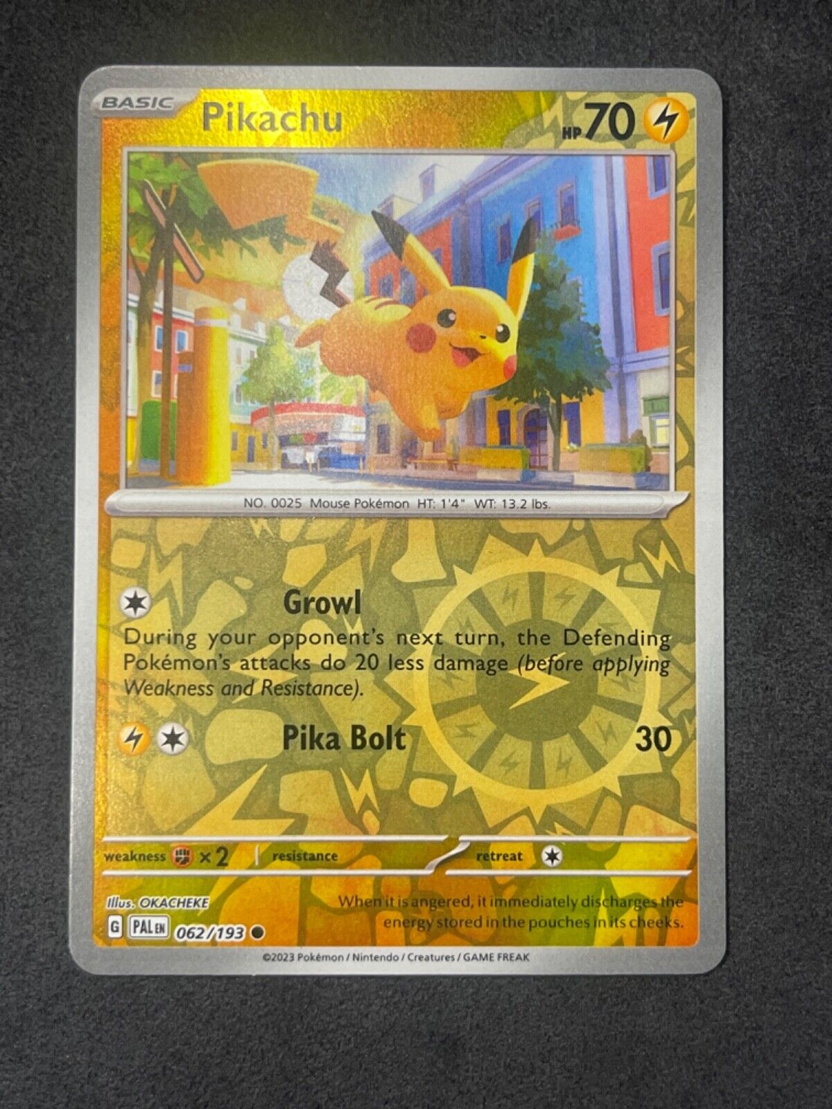 Pikachu 062/193 NM / M - Paldea Evolved Scarlet Violet Pokemon Card