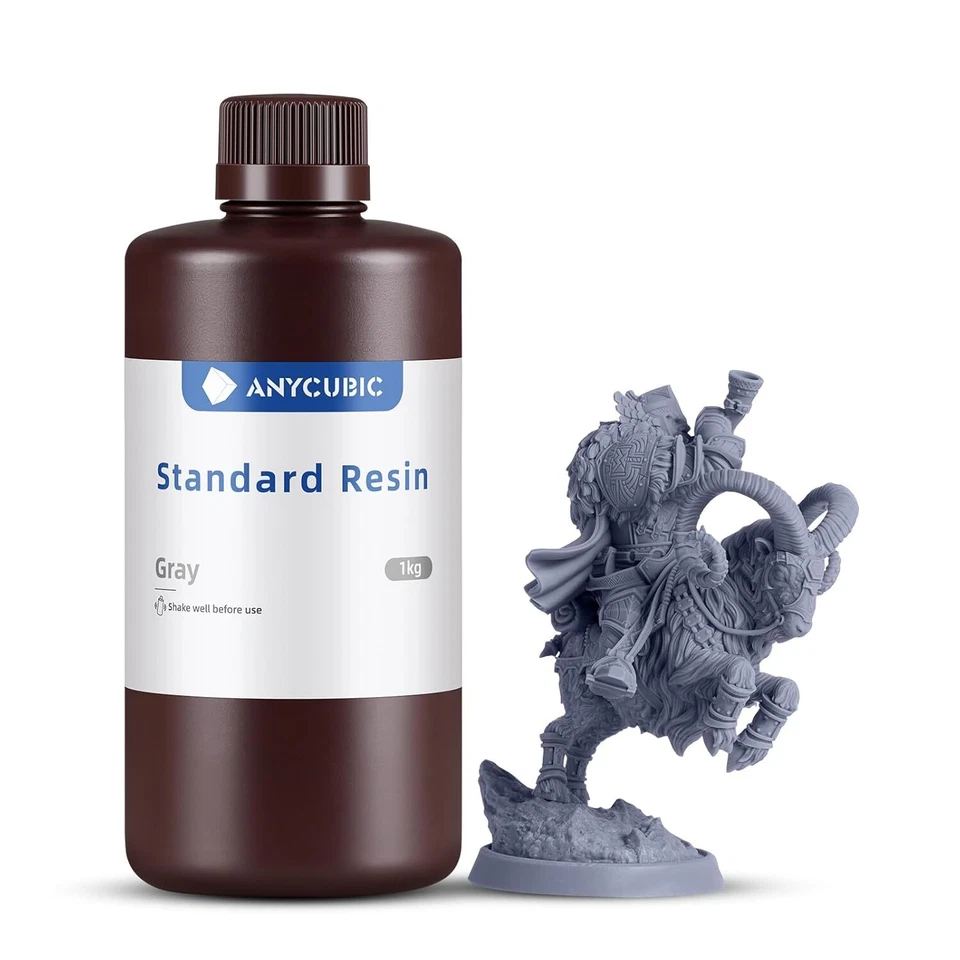 10KG Gris ANYCUBIC Résine Imprimante 3D Standard UV 405nm Imprimante 3D Resin - Photo 2/4