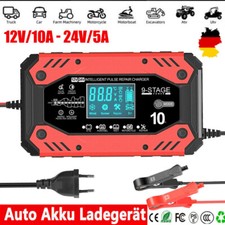 Auto Intelligentes Batterieladegerät 12V 24V 10A KFZ Batterie Ladegerät PKW Akku