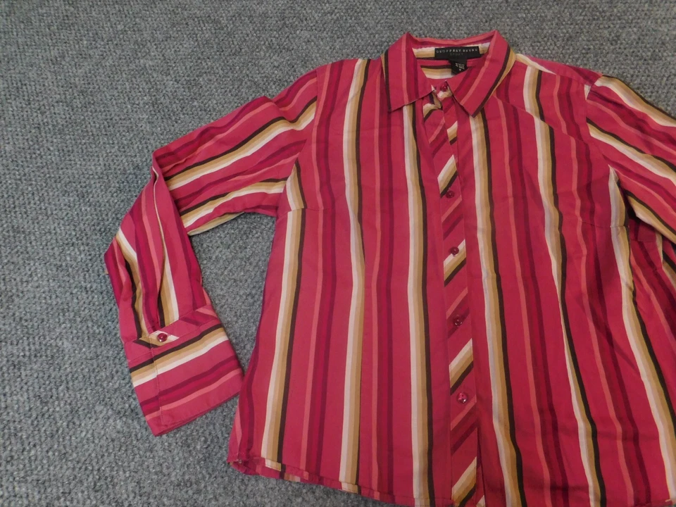 Blusa mujer Geoffrey Beene 12 roja con botones Foto 3 de 4