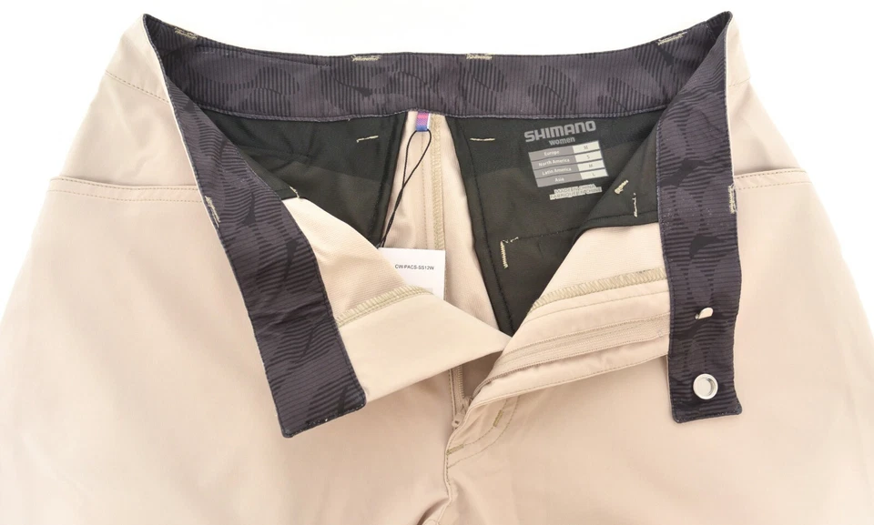 Pantalones Cortos de Ciclismo Sueltos Shimano Transit Path Mujeres PEQUEÑOS Bronceados Trail Bicicleta de Montaña Foto 4 de 4