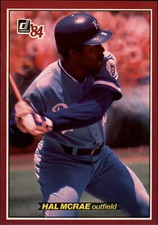 1984 Donruss All-Star Oversized #25 Hal McRae - EX-MT MLB Baseball Trading Card